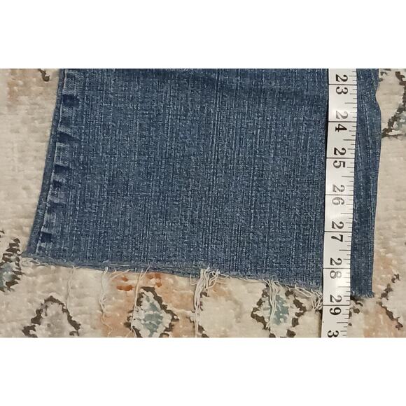 Women Flare Jeans Size 11 Mid Rise Stretch Denim 31"x28.5" SO Wear It Declare it - Picture 5 of 10